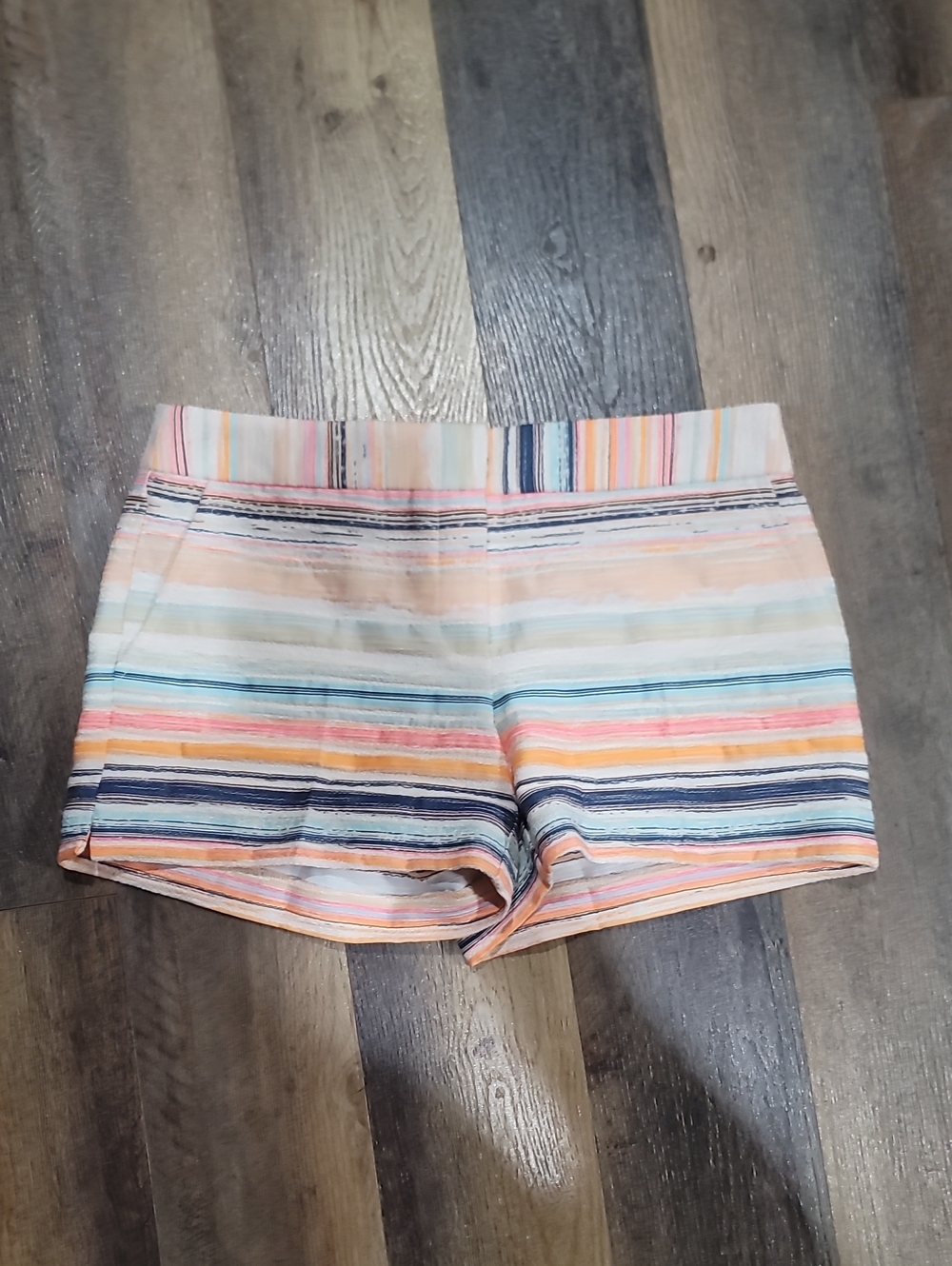 Trina Turk Multicolor Striped High-Waist Shorts
